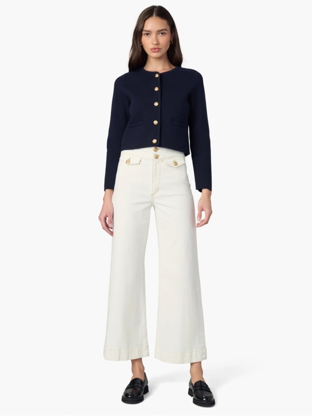 Joe's - The Ellia Ankle Wide Leg Jeans - Milk